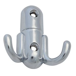 Cuier metalic, 2 carlige, crom