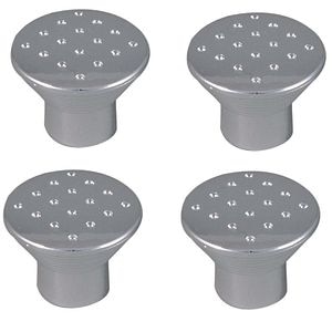 Set 4 butoni plastic, 30 x 23 mm, crom