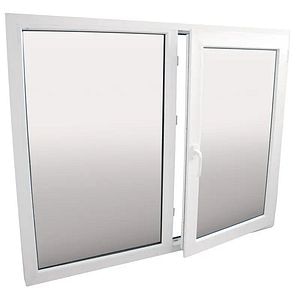 Fereastra termopan FENSTERWELT, PVC, 3 camere, 136 x 100 cm, deschidere fixa + batanta dreapta, alb