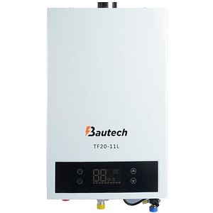 Instant apa calda pe gaz GPL BAUTECH TF20-11 L, 11l/min, 20kW, tiraj fortat, alb