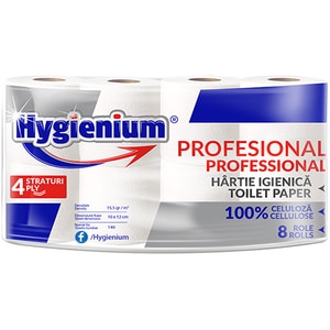 Hartie igienica HYGIENIUM 18040, 4 straturi, 8 role