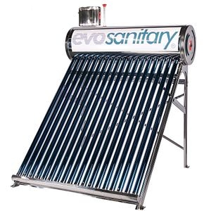 Sistem panou solar EVOSANITARY, 18 tuburi vidate, inox, 152l
