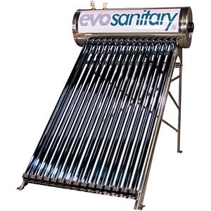 Sistem panou solar EVOSANITARY, 18 tuburi vidate, inox, 147l