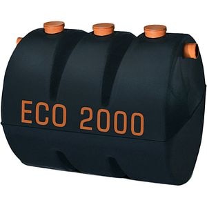 Fosa septica ECO-TAD, tricamerala, 2000L, negru + kit drenaj