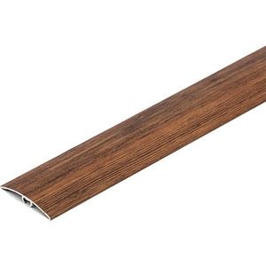 Prag trecere parchet Wood Class, 4.1 x 270 cm, aluminiu, cires inchis
