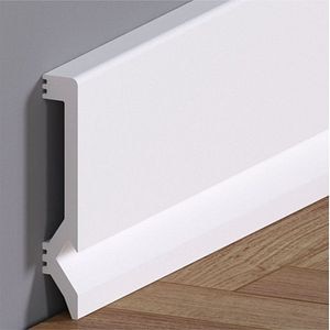 Plinta Diamant, polimer, 220 x 10 x 1.6 cm, alb