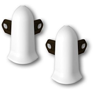 Coltar exterior KN59, PVC, 5.9 x 2 cm, 2 bucati, alb