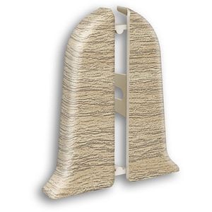 Terminatie plinta Wood Class, KN59, PVC, 2 buc/set, stejar nordic