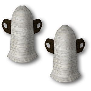 Coltar exterior KN59, PVC, 5.9 x 2 cm, 2 bucati, frasin gri