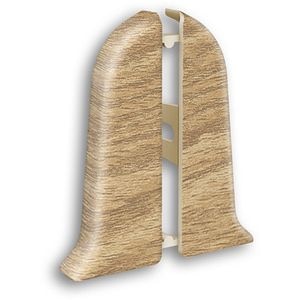 Terminatie plinta Wood Class, KN59, PVC, 2 buc/set, pin auriu