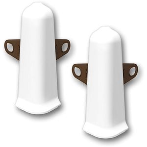 Coltar exterior D85, PVC, 8.5 x 2 cm, 2 bucati, alb