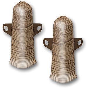 Coltar exterior D85, PVC, 8.5 x 2 cm, 2 bucati, stejar rustic