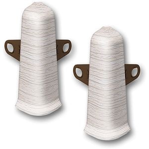 Coltar exterior D85, PVC, 8.5 x 2 cm, 2 bucati, frasin gri