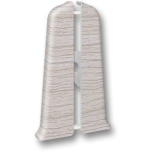 Terminatie plinta Wood Class, D85, PVC, 2 buc/set, frasin gri