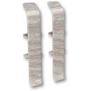 Terminatie plinta Wood Class, D85, PVC, 2 buc/set, nuc antic