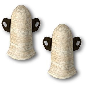 Coltar exterior KN59, PVC, 5.9 x 2 cm, 2 bucati, stejar euro