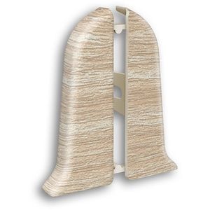 Terminatie plinta Wood Class, KN59, PVC, 2 buc/set, stejar euro
