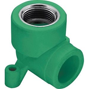 Cot PPR suport perete, 20 mm, racord 1/2, verde, polipropilen?