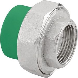 Racord PPR cu olandez, 20 mm, racord 1/2, filet interior, verde