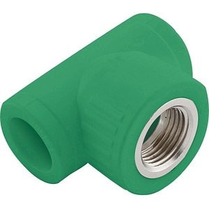 Teu PPR metalic, 20 mm, racord 1/2, filet interior, verde