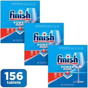 Detergent pentru masina de spalat vase FINISH Power Essential, 3 x 52 tablete