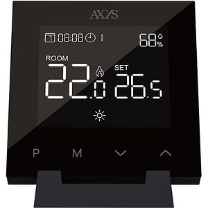 Termostat Smart AXYS ATP-S14, fara fir, Wi-Fi, +/- 0.1C, negru