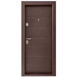 Usa metalica pentru exterior BR20. fara geam, dreapta, 205 x 88 cm, maro