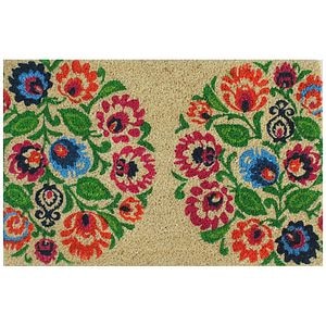 Covoras intrare UNIC SPOT Flower Power, 40 x 60 cm, cocos, maro