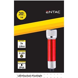 Lanterna Breloc LED 1W, Rosu  Entac