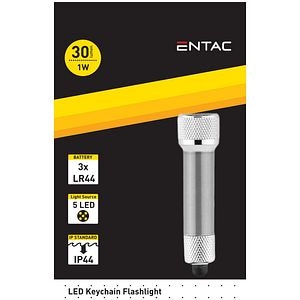 Lanterna Breloc LED 1W, Argintiu  Entac