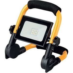 Proiecctor LED SMD portabil Avide, 10W, 800lm, 4000K, IP65, negru-galben