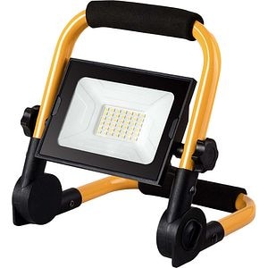 Proiecctor LED SMD portabil Avide, 30W, 3000lm, 4000K, IP65, negru-galben