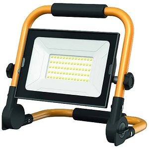 Proiecctor LED SMD portabil Avide, 50W, 3250lm, 4000K, IP65, negru-galben