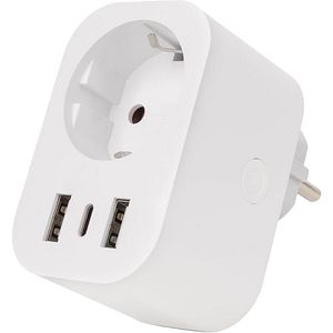 Adaptor priza ENTAC ES-SSAUSB-WIBLE, 3680W, IP20, alb