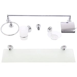 Set accesorii baie WIRQUIN Joelle, 7 accesorii, crom