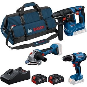 Set 3 unelte BOSCH PROFESSIONAL, Li-Ion 4Ah, 1650rpm, 18V