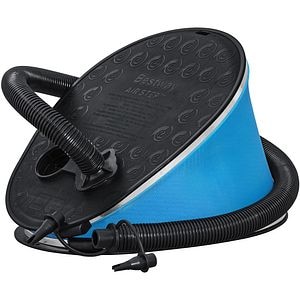 Pompa de picior BESTWAY Air Step, 1.6l, 3 adaptori de valva, plastic, negru/albastru