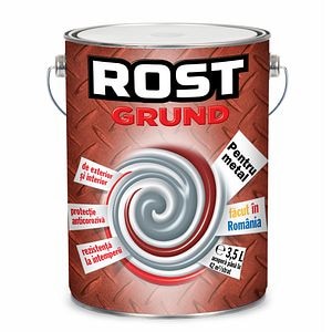 Grund pentru metal, rosu oxid, 3.5 L • Rost