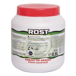 Adeziv aracet pentru constructii, alb, 0.8 L • Rost