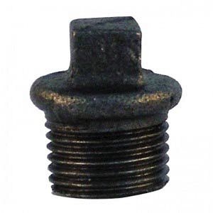 Dop metalic filetat, racord 1, negru 