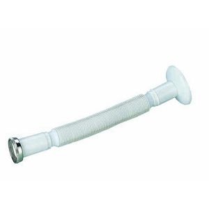 Sifon flexibil GOBE 11610099, racord cromat, 1 1/4", alb