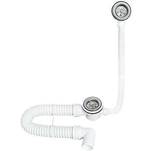 Sifon flexibil cada cu preaplin si garda hidraulica Heko, ventil D 60 mm, scurgere DN 40/50 mm