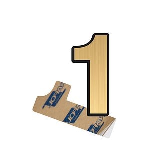 Cifra 1, ABS, Gravat, Auriu, M6 • Creative Sign