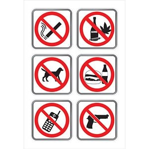 Set Indicatoare Interdictie, 6 Pictograme  Creative Sign
