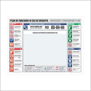 Indicator Plan Evacuare 30X40cm Bi  Retail Solutions
