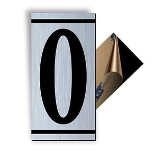 Cifra 0, ABS, Gravat, Argintiu, M7 • Creative Sign