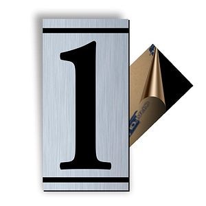 Cifra 1, ABS, Gravat, Argintiu, M7 • Creative Sign