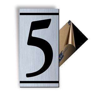 Cifra 5, ABS, Gravat, Argintiu, M7 • Creative Sign