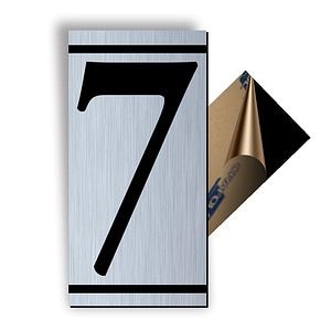Cifra 7, ABS, Gravat, Argintiu, M7 • Creative Sign