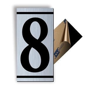 Cifra 8, ABS, Gravat, Argintiu, M7 • Creative Sign
